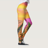 Netherland Tulpe-Bauernhof mit Windmühlen-Leggings Leggings (Rechts)