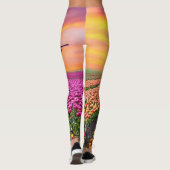 Netherland Tulpe-Bauernhof mit Windmühlen-Leggings Leggings (Rückseite)