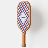 Netherlands and Netherlander Flag Tiled Your Name Pickleball Schläger (Links)