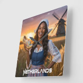 NETHERLANDS - DUTCH QUADRATISCHE WANDUHR (Winkel)