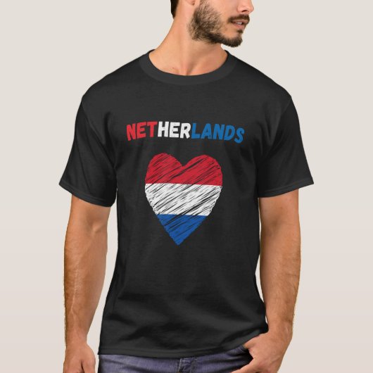 Netherlands Flag Holiday Netherlands Heart Dutch F T-Shirt (Vorderseite)