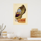 Netherlands Holland Dutch Amsterdam Vintage Travel Poster (Küche)