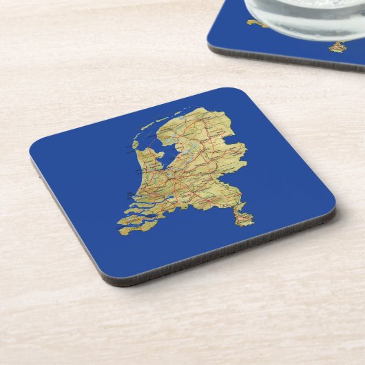 Netherlands Map Untersetzer (Linke Seite)