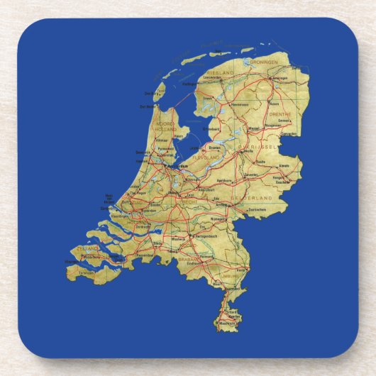Netherlands Map Untersetzer (Vorderseite)