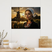 NETHERLANDS - OIL PAINTING - AI POSTER (Küche)