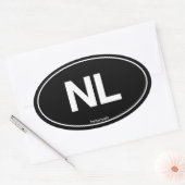 Netherlands Oval Ovaler Aufkleber (Umschlag)