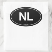 Netherlands Oval Ovaler Aufkleber (Tasche)