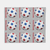 Netherlands Soccer Fleecedecke (Vorderseite (Horizontal))