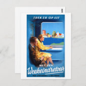 Netherlands Vintage Poster restauriert Postkarte (Vorne/Hinten)