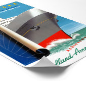 Netherlands Vintage Travel Poster restauriert (Ecke)