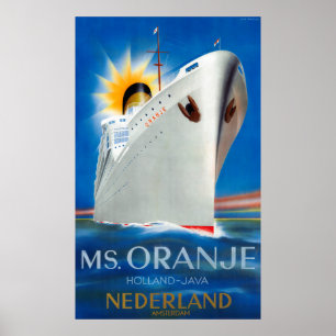 Netherlands Vintage Travel Poster restauriert