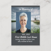  Netherlands Windmill Memorial Keepsake  Visitenkarte (Vorderseite)