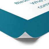 Netilat Yadayim Hebrew Sessing Aquamarin Handwasch Poster (Ecke)