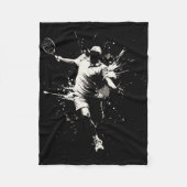 Netll Court Game Paint Splash Dminton Player Boy Fleecedecke (Vorderseite)
