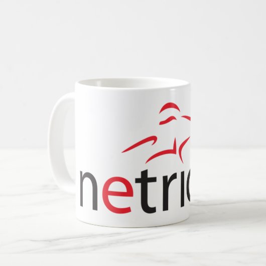 Netrider Logo Kaffeetasse (Vorderseite Links)