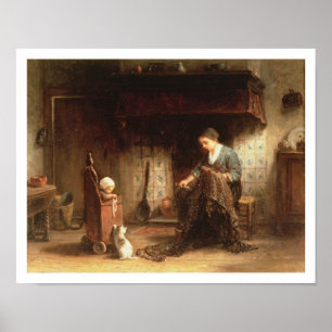 Nets bearbeiten (Öl auf Tafel) Poster