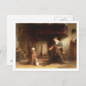 Nets bearbeiten (Öl auf Tafel) Postkarte (Vorne/Hinten)