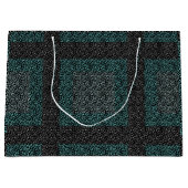 Nets pattern 2 tones.b Black BG Große Geschenktüte (Vorderseite)