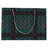 Nets pattern 2 tones.b Black BG Große Geschenktüte (Rückseite)