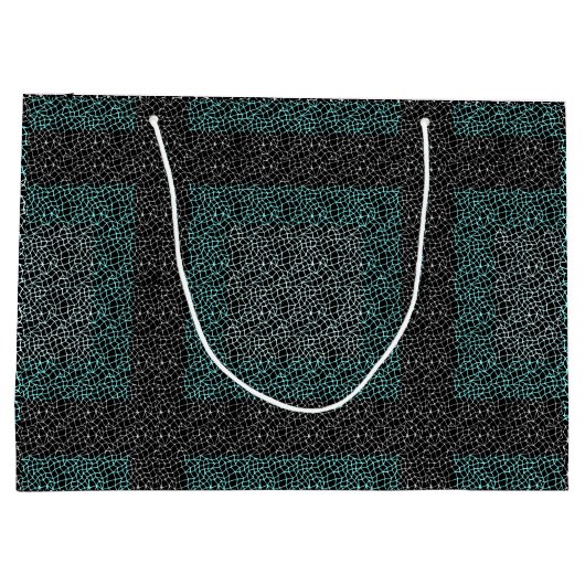 Nets pattern 2 tones.b Black BG Große Geschenktüte (Rückseite)