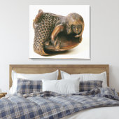 Netsuke geschnitzt in Form einer Meerjungfrau Leinwanddruck (Insitu (Schlafzimmer))