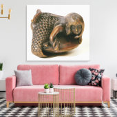 Netsuke geschnitzt in Form einer Meerjungfrau Leinwanddruck (Insitu (Wohnzimmer))