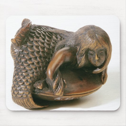 Netsuke schnitzte in Form einer Meerjungfrau Mousepad (Vorne)