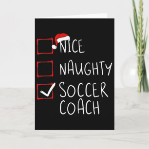 Nett Böser Fußballtrainer Weihnachtsliste Xmas San Karte