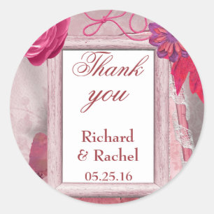 Nett danke lila runder aufkleber