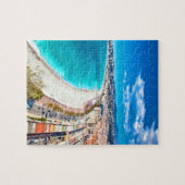 Nett, Frankreich-Küstenlinien-Aquarell Puzzle (Horizontal)