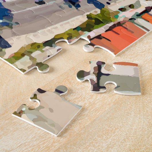 Nett, Frankreich-Küstenlinien-Aquarell Puzzle (Seite)