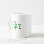 Nett für Weihnachten Kaffeetasse (Vorderseite Links)