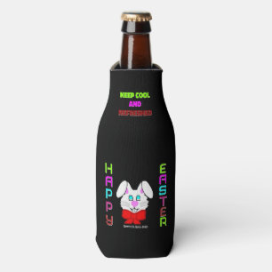 Nett glückliche Osterhasen-Flasche cooler Flaschenkühler