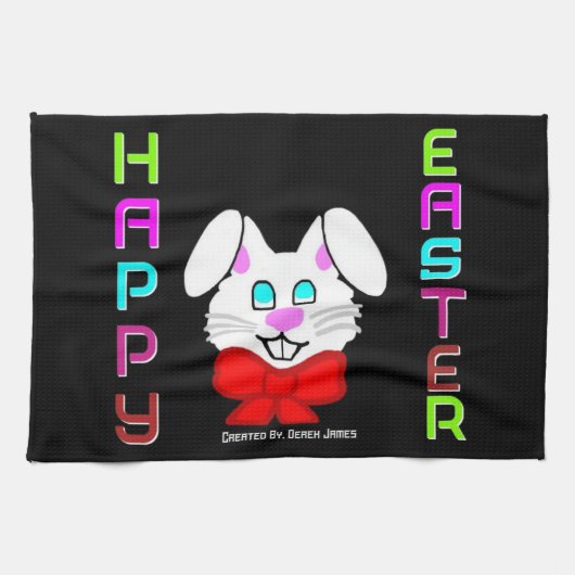 Nett glückliches Osterhasen-Geschirrtuch Geschirrtuch (Horizontal)