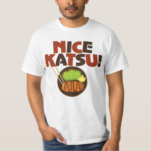 Nett Katsu! Tonkatsu Grafik T-Shirt