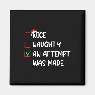 Nett, naughty ein Versuch wurde Weihnachten Männer Magnet
