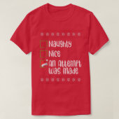 Nett, naughty ein Versuch wurde Weihnachten schmut T-Shirt (Design vorne)