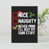 Nett, naughty Niemals kümmert es mich, mein eigene Einladung (Stehend Vorderseite)