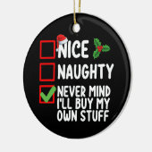 Nett, naughty Niemals kümmert es mich, mein eigene Keramik Ornament (Links)