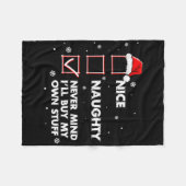 Nett, naughty Niemals kümmert es mich, meinen eige Fleecedecke (Vorderseite (Horizontal))