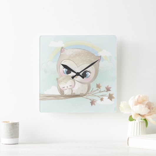 nett quadratische wanduhr (Zuhause)