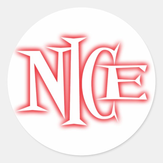 nett runder aufkleber (Vorderseite)