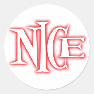 nett runder aufkleber