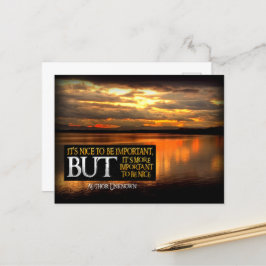 "Nett sein" Inspiration Zitat Postkarte