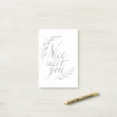 Nett, Sie zu treffen Post-it Klebezettel (Auf Schreibtisch)