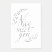 Nett, Sie zu treffen Post-it Klebezettel (Vorderseite)