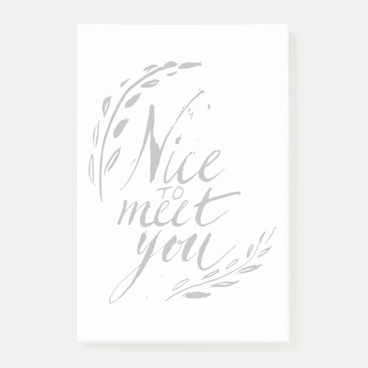 Nett, Sie zu treffen Post-it Klebezettel (Vorderseite)