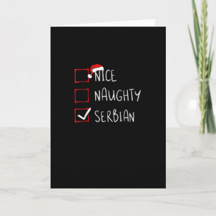 Nett Unanständiges serbisches Weihnachtserbe  Karte