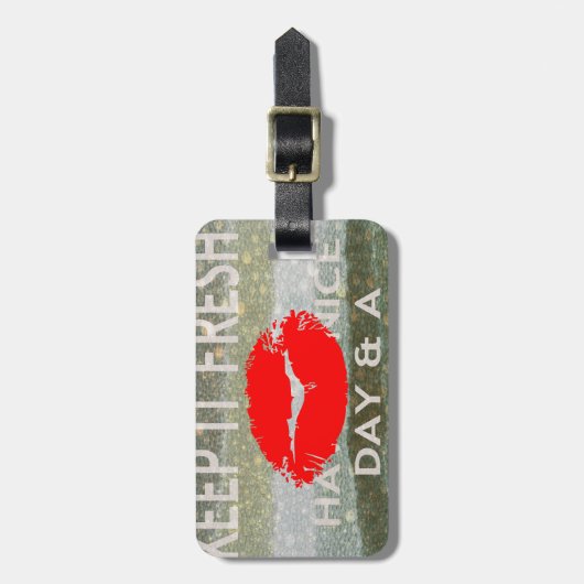 Nett und perfekt Save the Date Gepäckanhänger (Vorderseite vertikal)