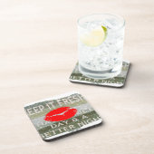 Nett und perfekt Save the Date Getränkeuntersetzer (Rechte Seite)